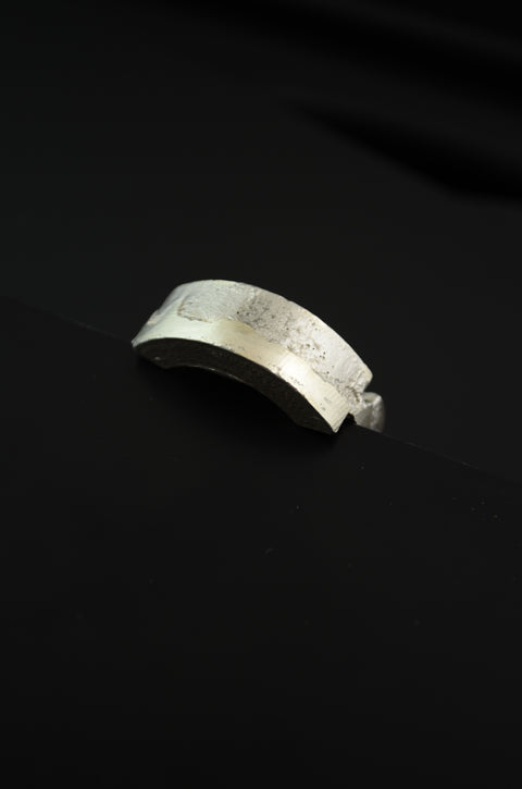 Textured Unisex Silver Ring