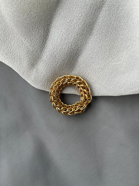 Core silver ring, with gold plate coating