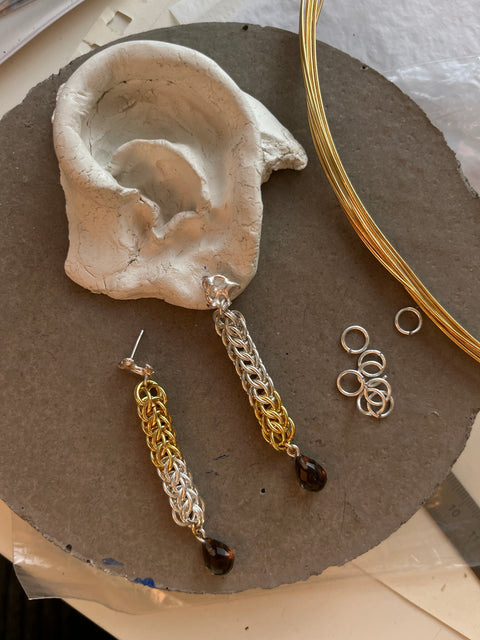 Sculptural statement earrings designed in Oslo